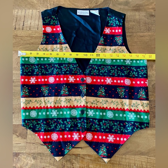Vintage Basic Editions Holiday Ugly Christmas Sweater Party Vest Xmas Women’s M - Picture 4 of 7